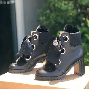 Christian Louboutin Bootie  with Genuine Mink Fur
